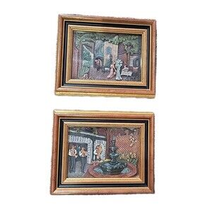 TWO Hand Painted Woodgraphs Ceramic Tiles Ltd Editions  - Dores '93 New Orleans